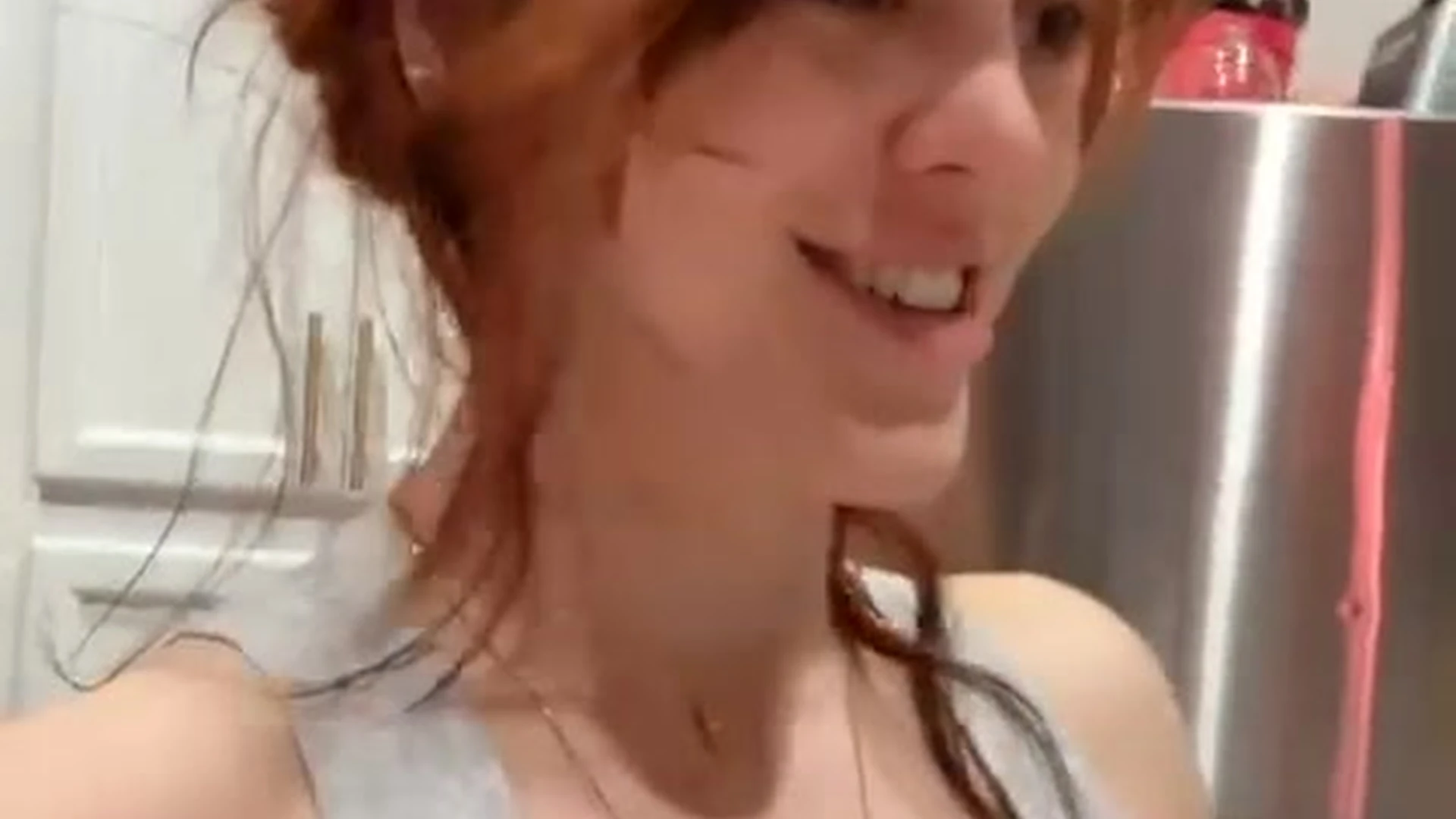 cute Sweating brunette Molly Stewart erome